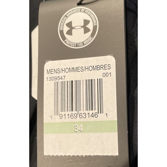 Under Armour Shorts Black HeatGear PGA Golf Tour Mens 34 New Fast Ship - Picture 10 of 10